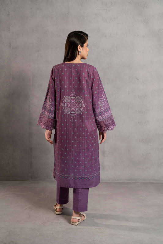 Nishat Linen - 2 Piece - Digital Printed Embroidered Suit - 42303296