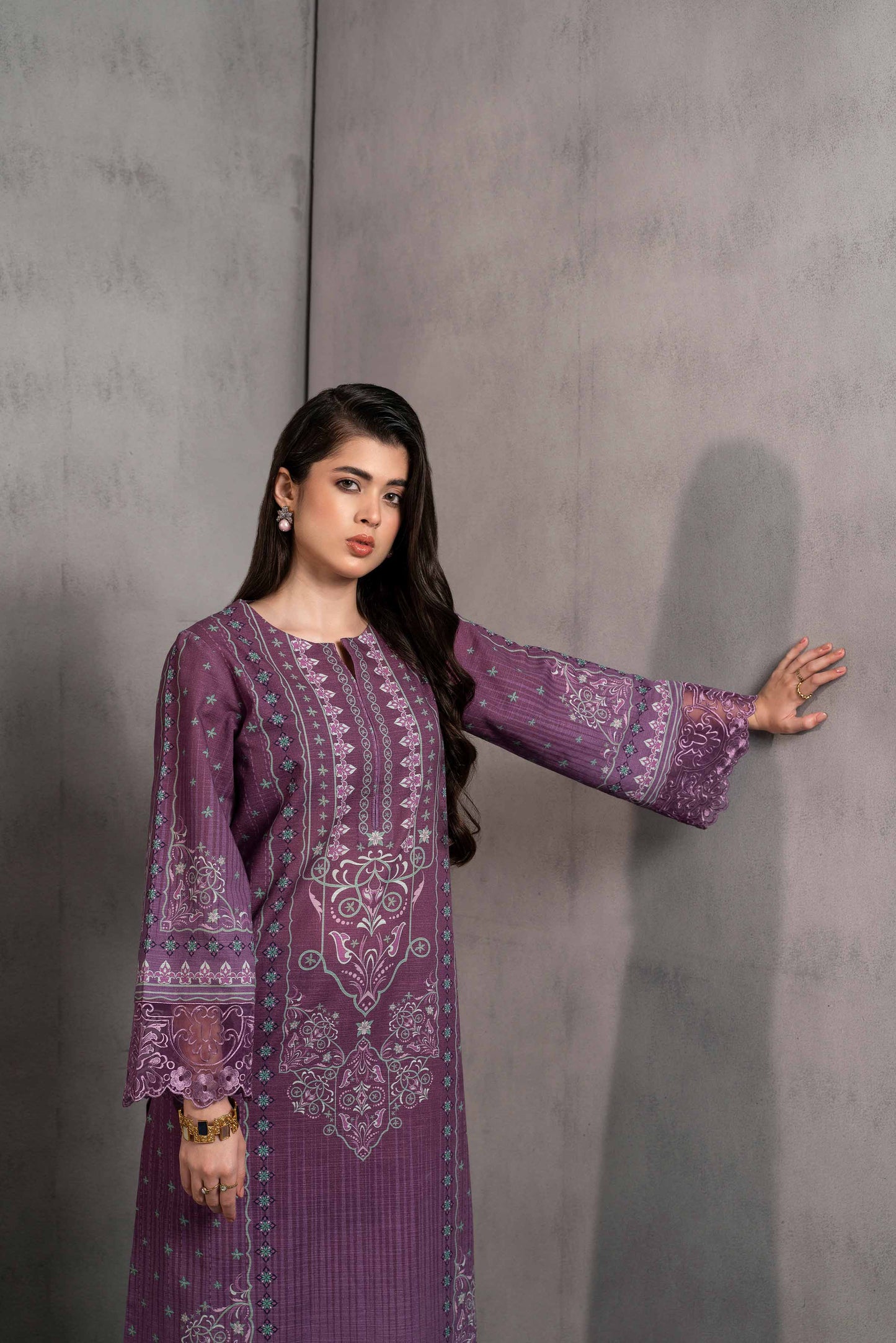 Nishat Linen - 2 Piece - Digital Printed Embroidered Suit - 42303296