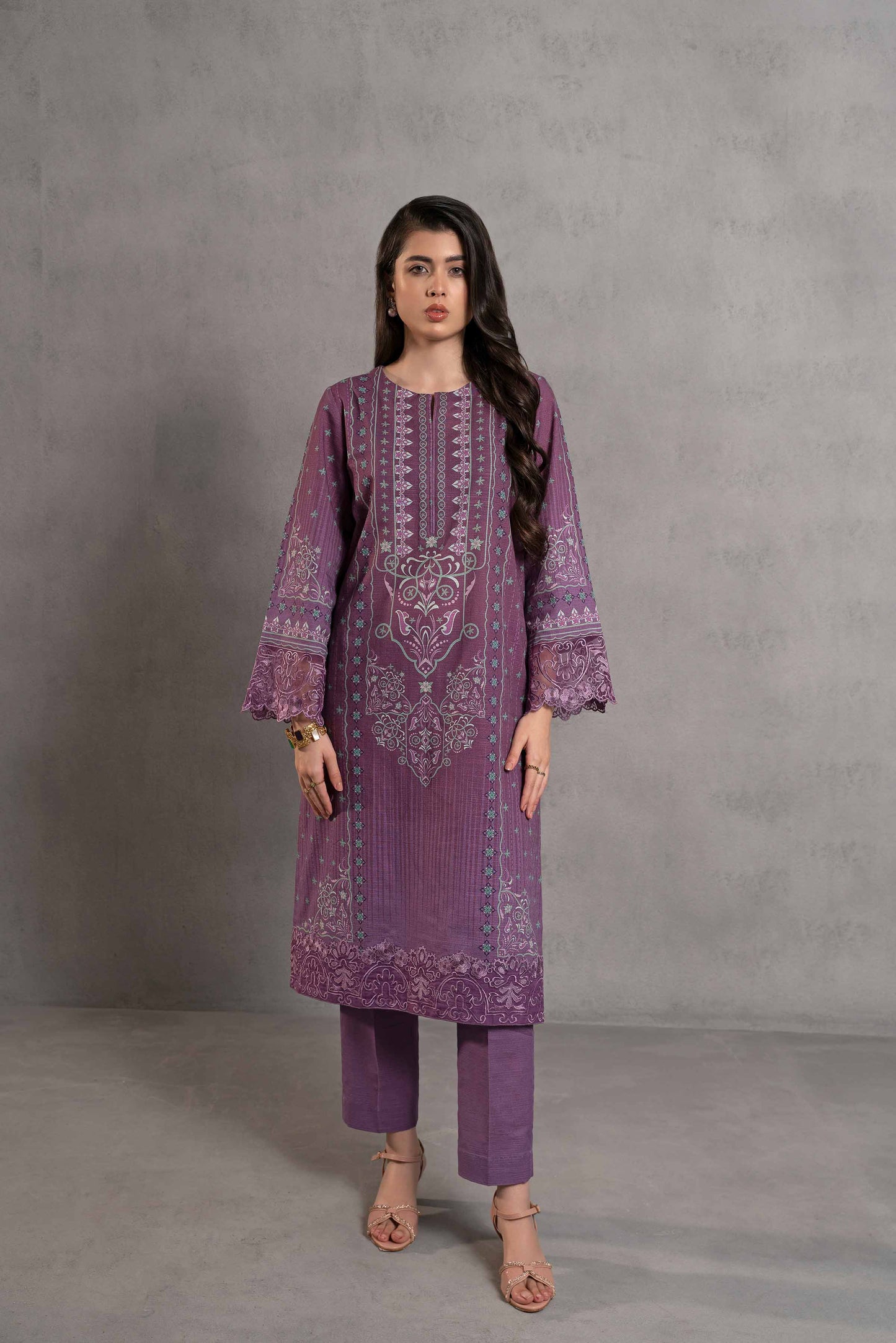 Nishat Linen - 2 Piece - Digital Printed Embroidered Suit - 42303296