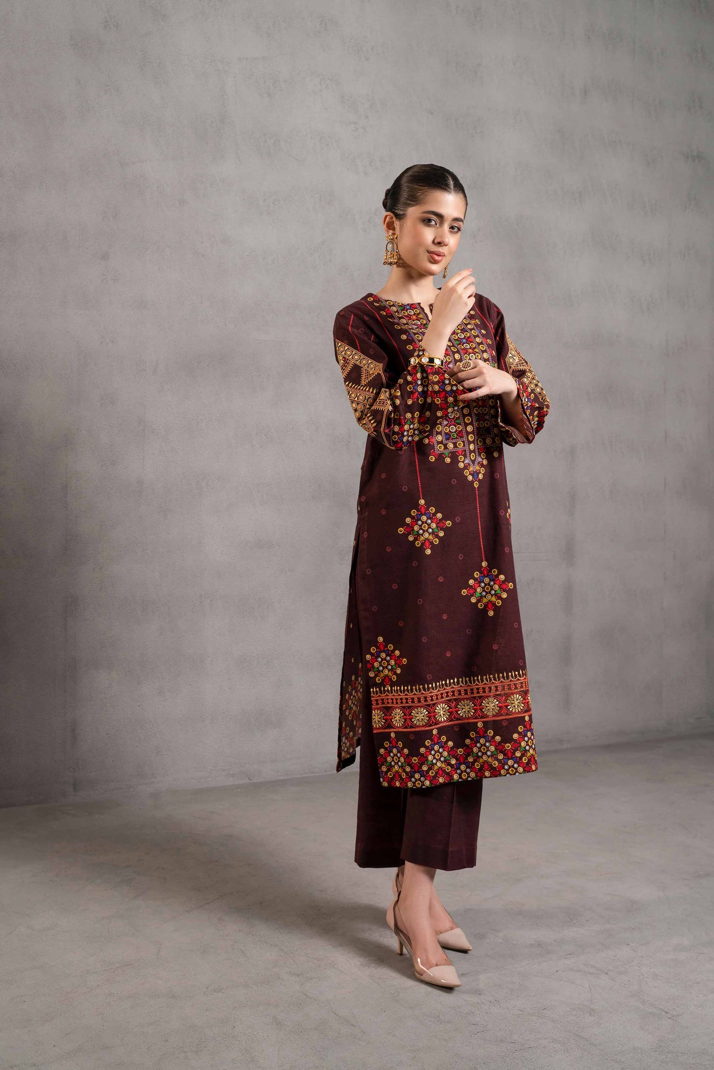 Nishat Linen - 2 Piece - Digital Printed Embroidered Suit - 42303298