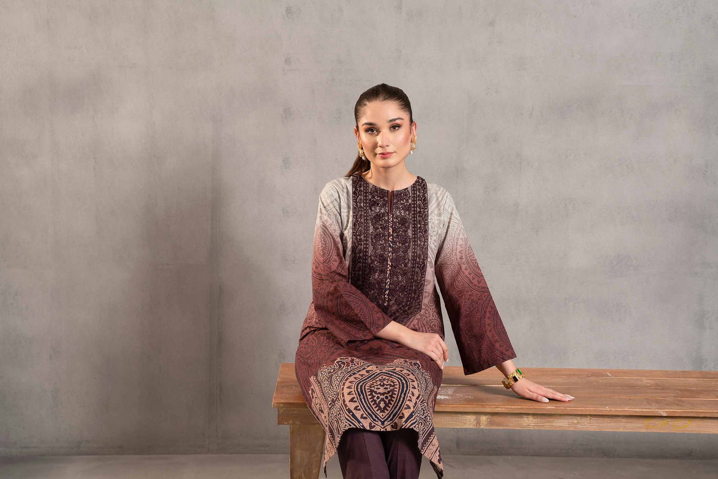 Nishat Linen - 2 Piece - Digital Printed Embroidered Suit - 42303299