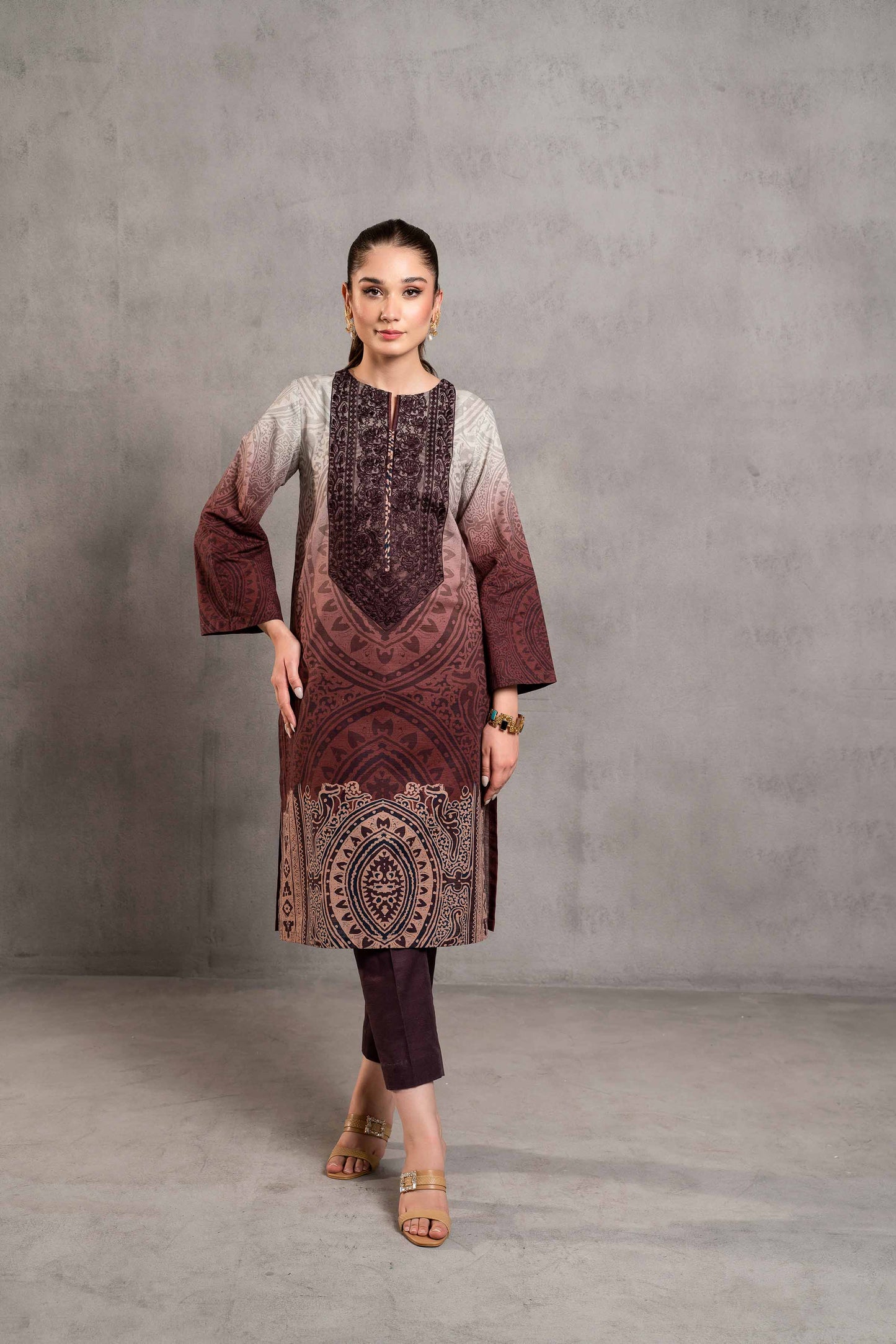 Nishat Linen - 2 Piece - Digital Printed Embroidered Suit - 42303299