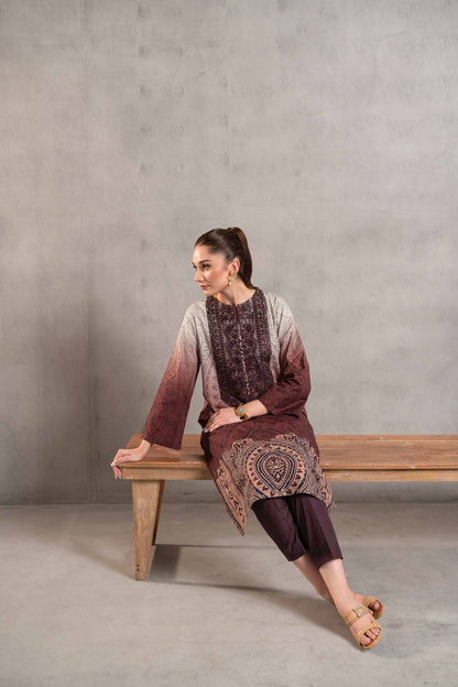 Nishat Linen - 2 Piece - Digital Printed Embroidered Suit - 42303299