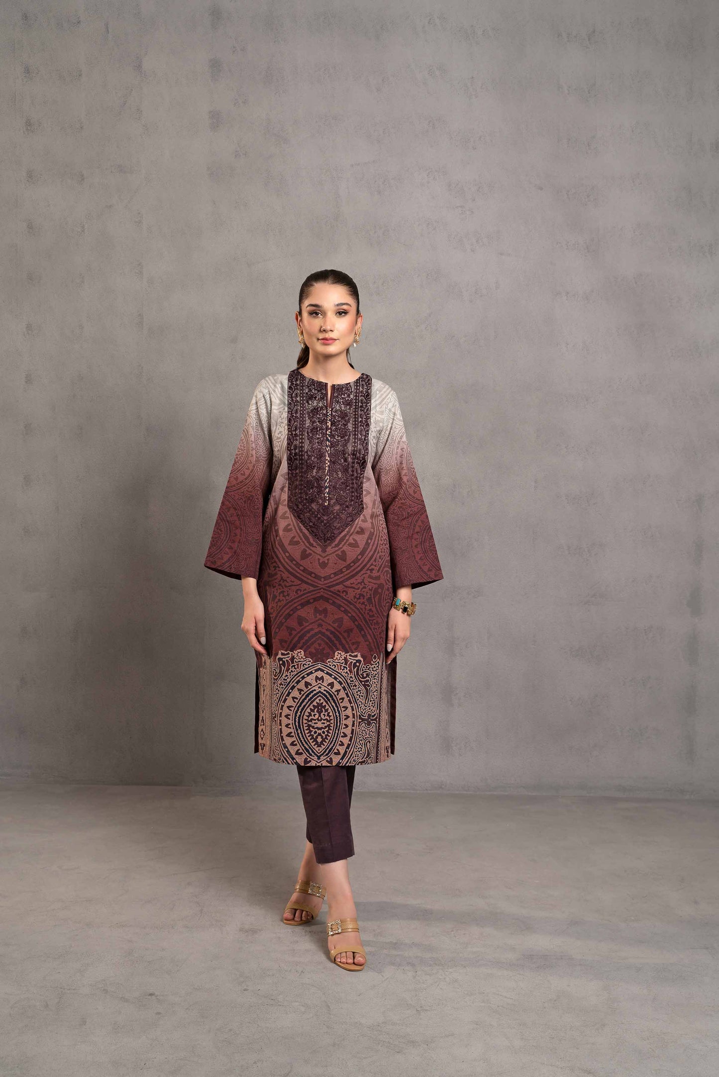 Nishat Linen - 2 Piece - Digital Printed Embroidered Suit - 42303299