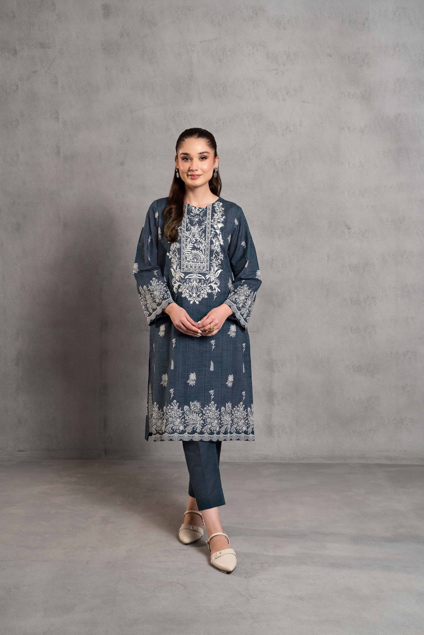 Nishat Linen - 2 Piece - Digital Printed Embroidered Suit - 42303300