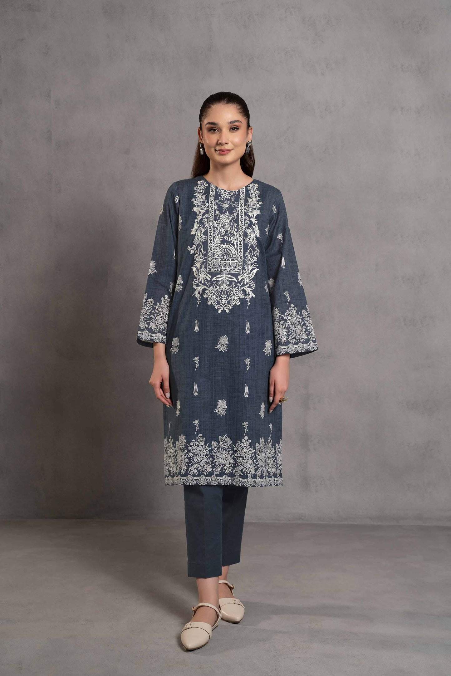 Nishat Linen - 2 Piece - Digital Printed Embroidered Suit - 42303300