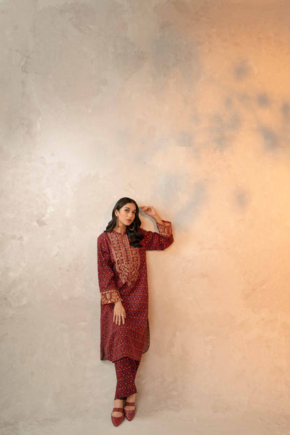 Nishat Linen - 2 Piece - Printed Embroidered Suit - 42303312