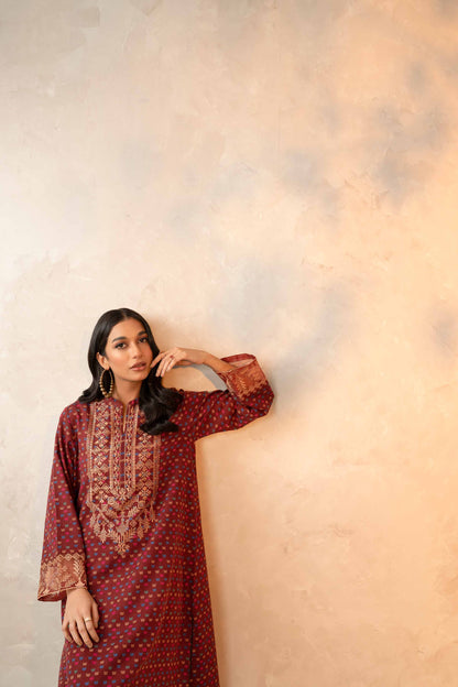 Nishat Linen - 2 Piece - Printed Embroidered Suit - 42303312