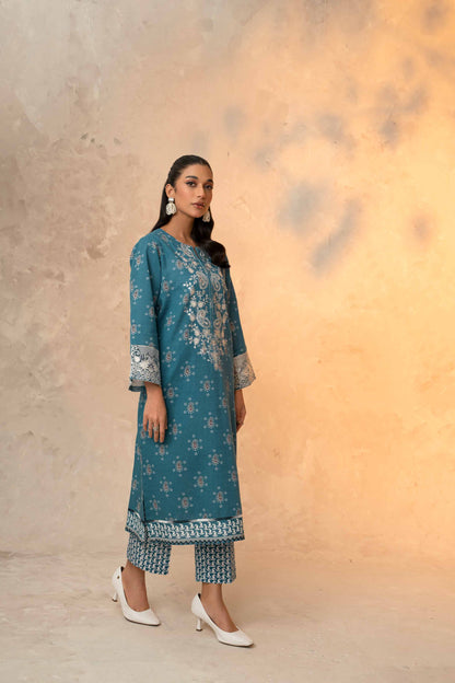 Nishat Linen - 2 Piece - Printed Embroidered Suit - 42303313