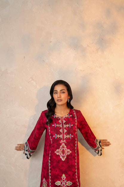 Nishat Linen - 2 Piece - Printed Embroidered Suit - 42303314