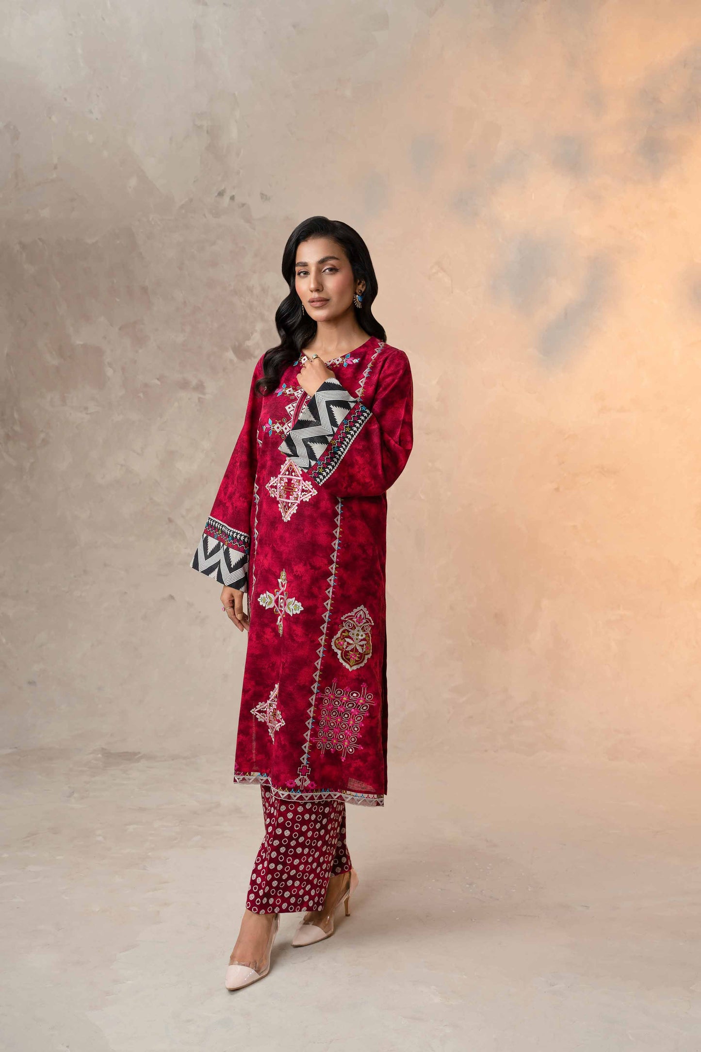 Nishat Linen - 2 Piece - Printed Embroidered Suit - 42303314