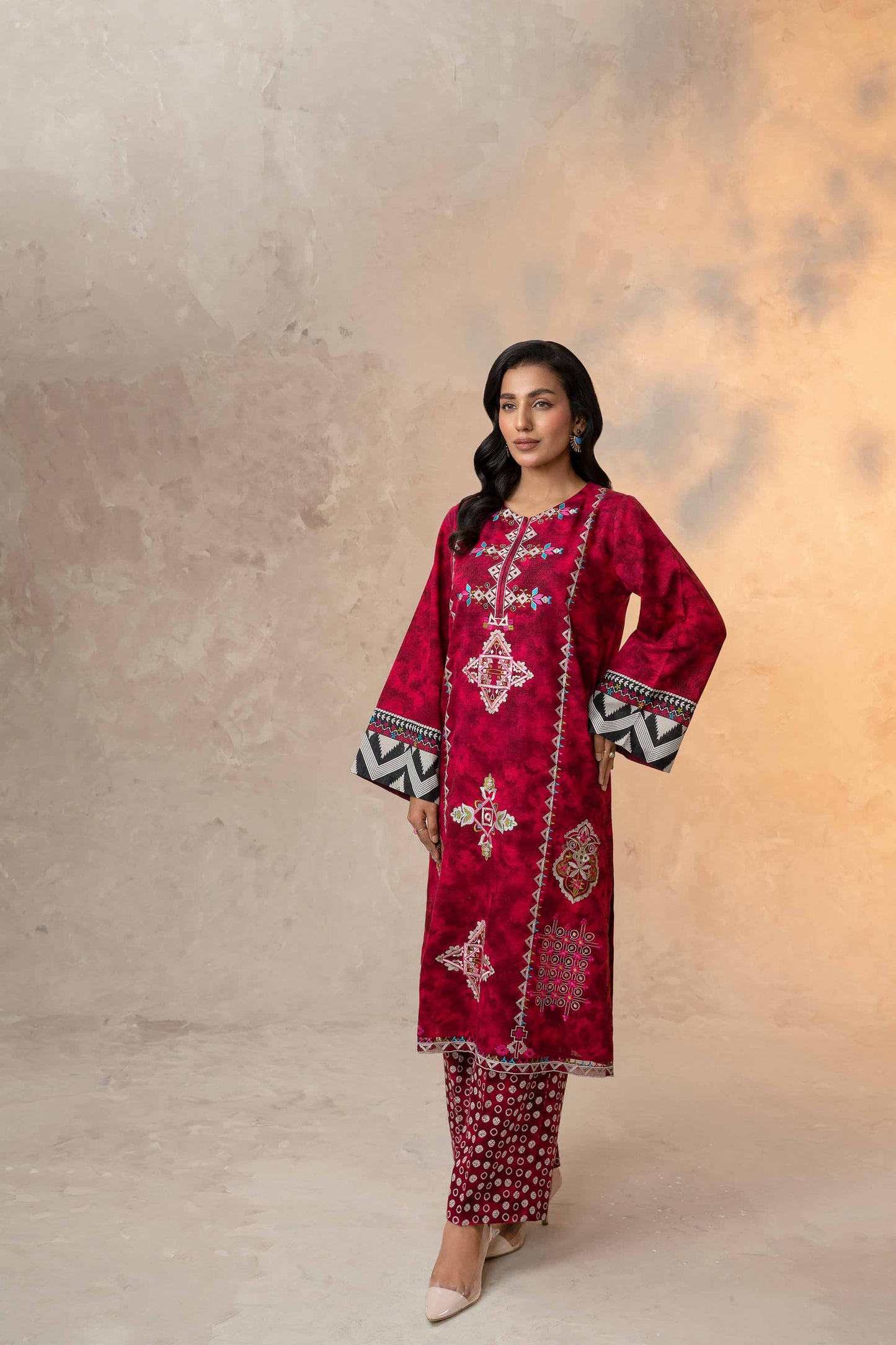 Nishat Linen - 2 Piece - Printed Embroidered Suit - 42303314