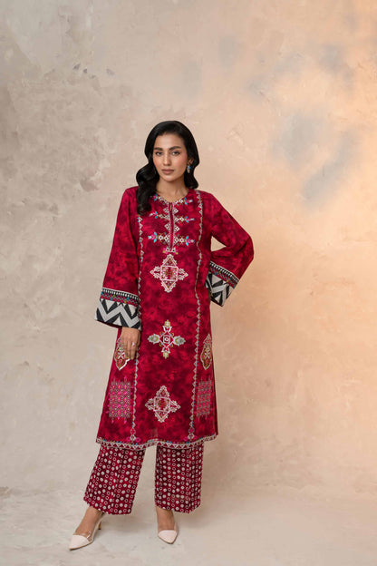 Nishat Linen - 2 Piece - Printed Embroidered Suit - 42303314