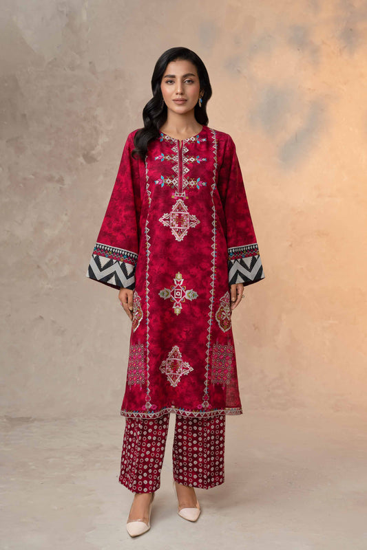 Nishat Linen - 2 Piece - Printed Embroidered Suit - 42303314