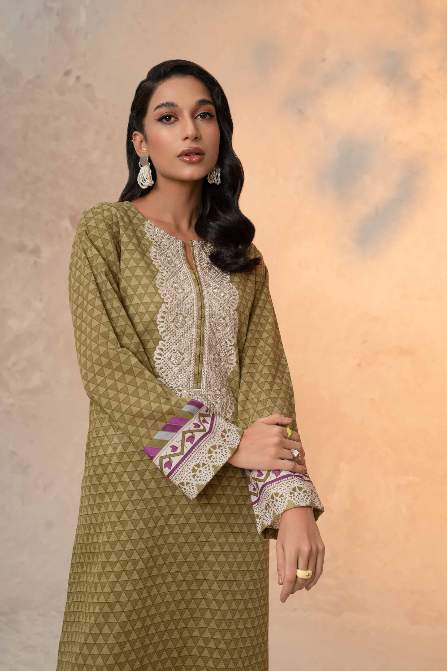 Nishat Linen - 2 Piece - Printed Embroidered Suit - 42303315