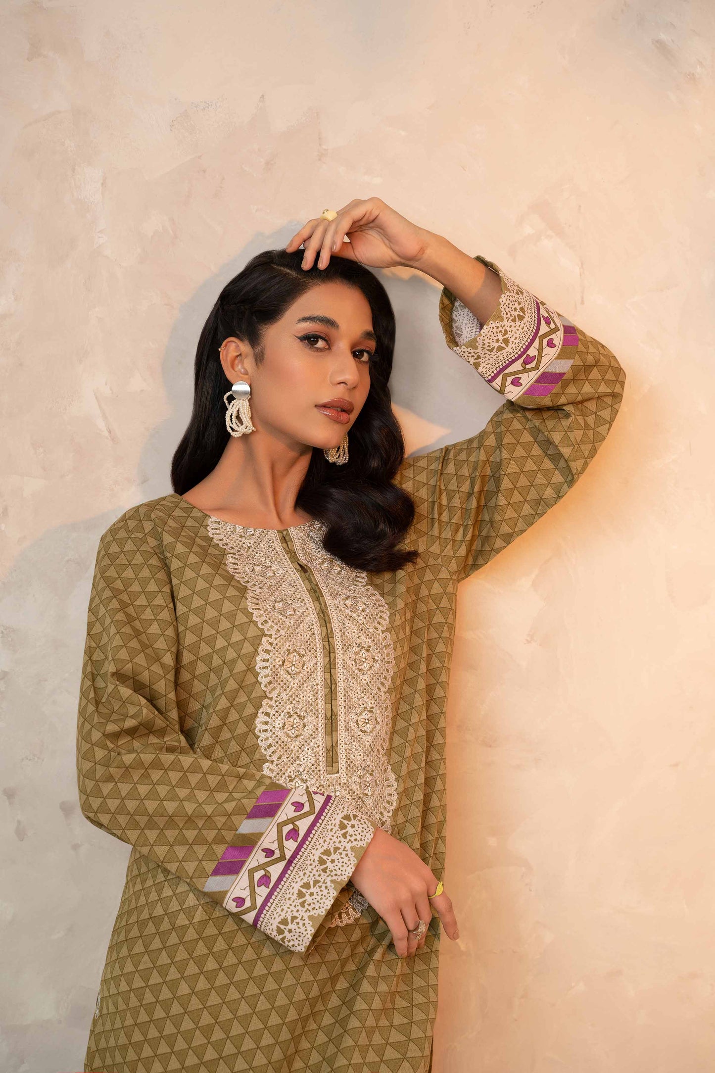 Nishat Linen - 2 Piece - Printed Embroidered Suit - 42303315