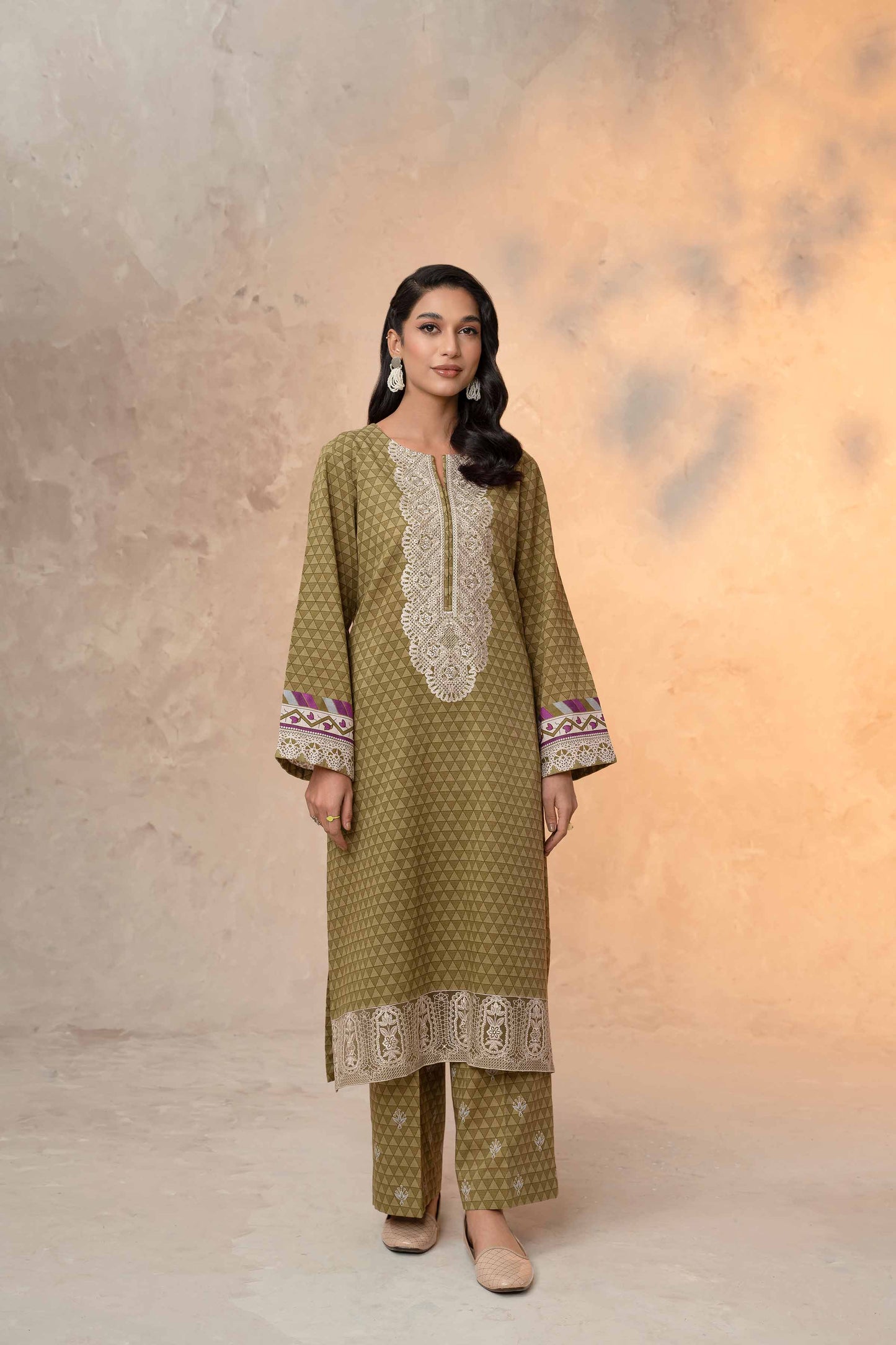 Nishat Linen - 2 Piece - Printed Embroidered Suit - 42303315