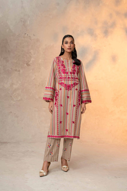 Nishat Linen - 2 Piece - Printed Embroidered Suit - 42303316