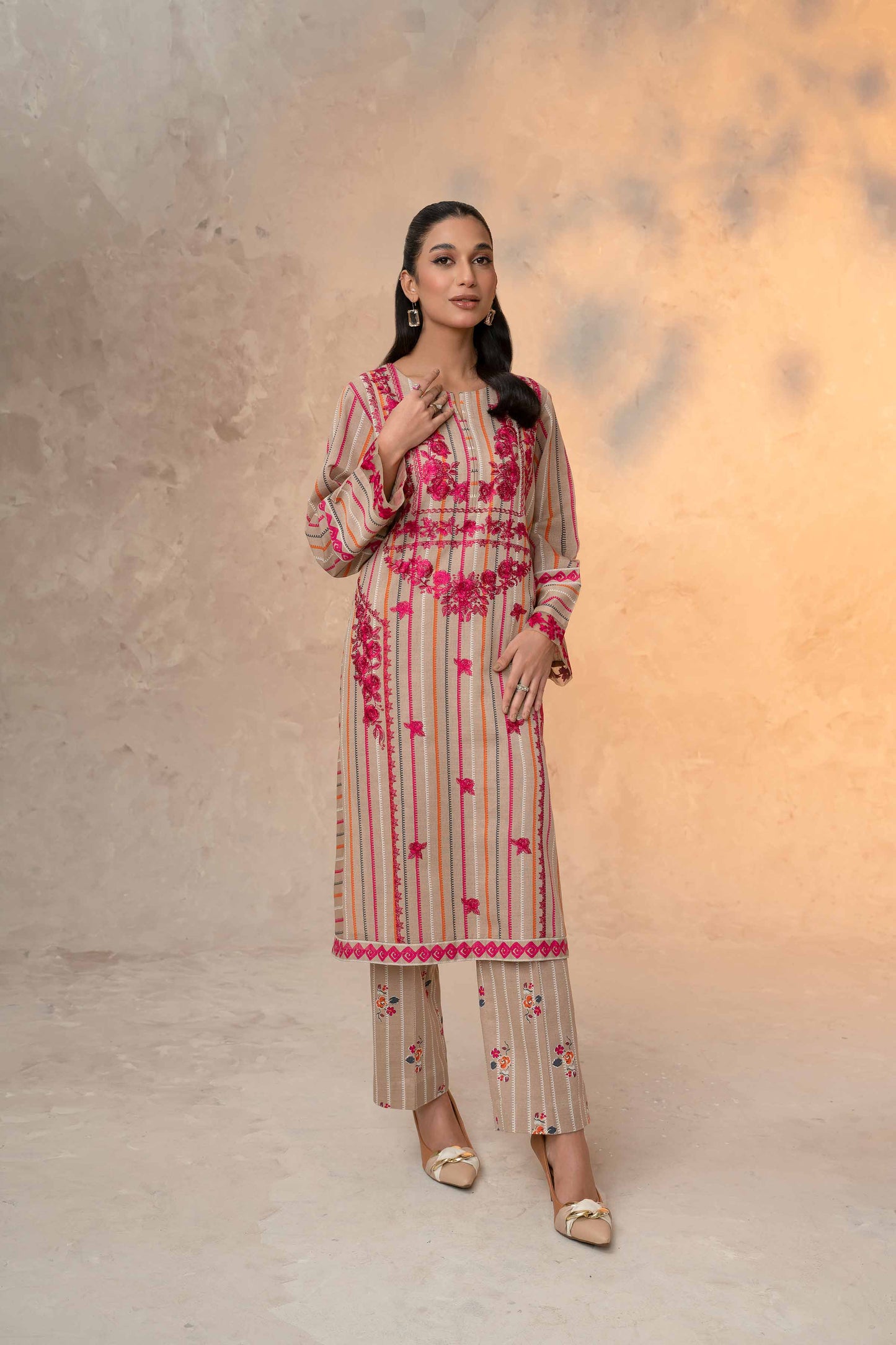 Nishat Linen - 2 Piece - Printed Embroidered Suit - 42303316