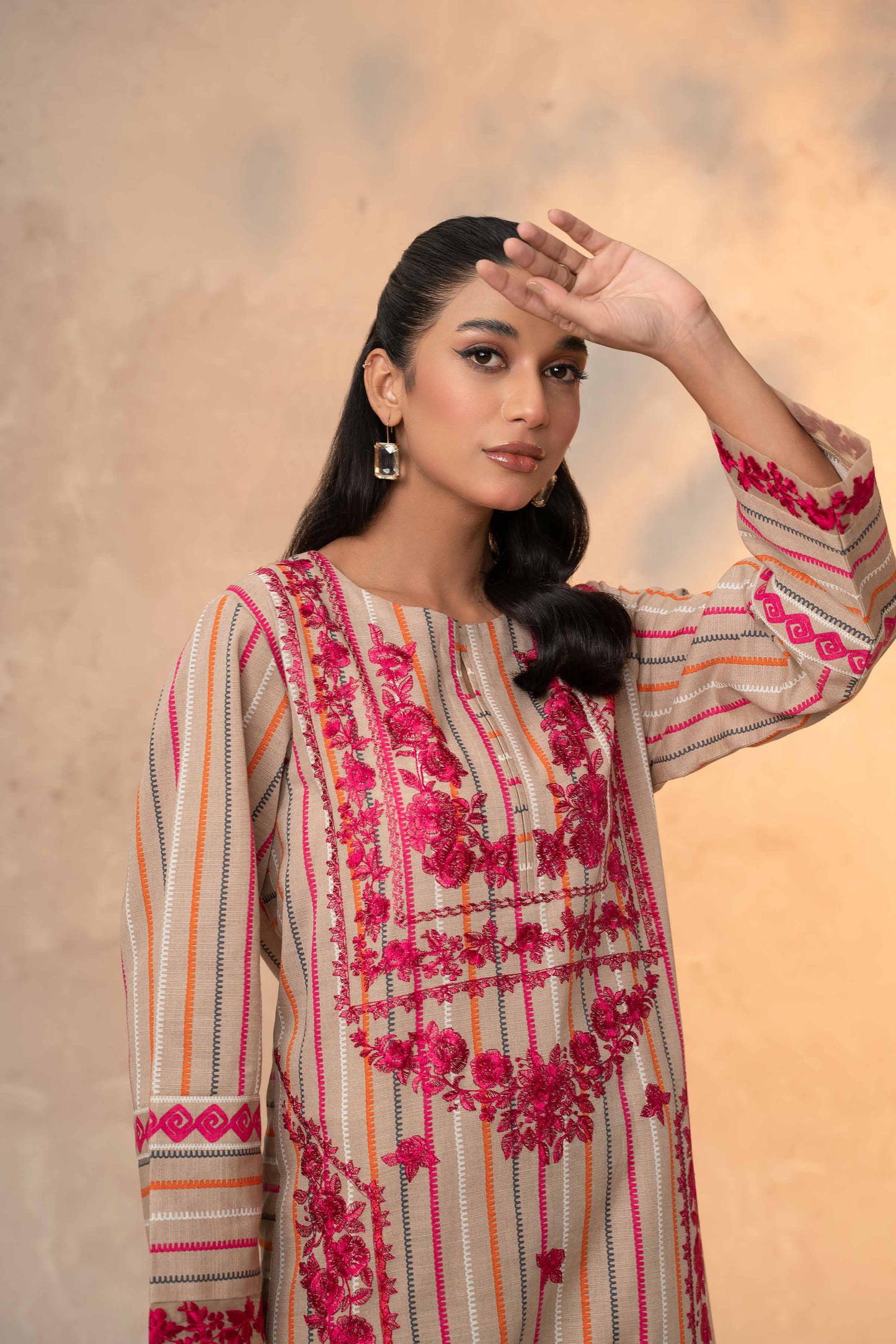 Nishat Linen - 2 Piece - Printed Embroidered Suit - 42303316