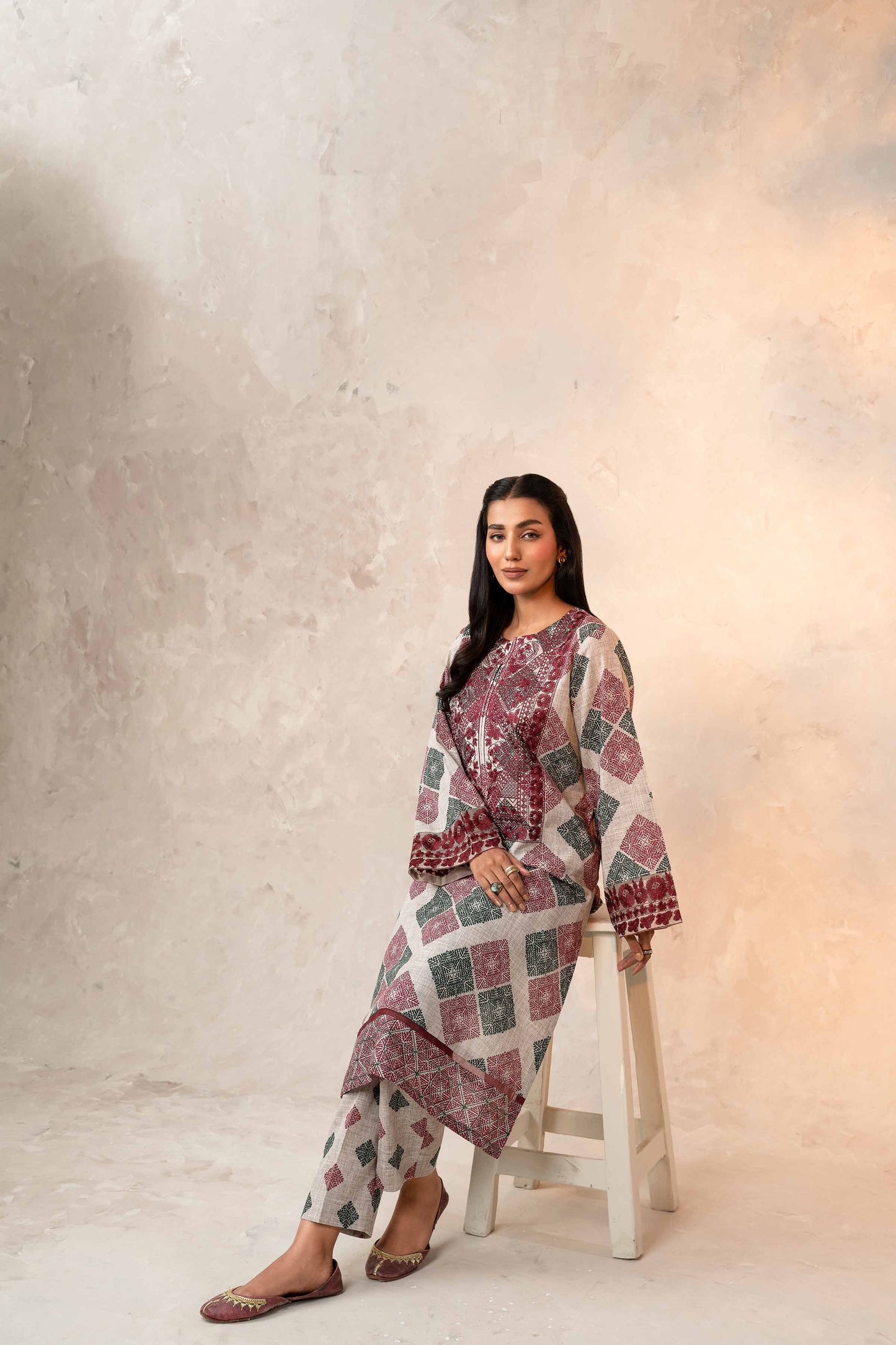 Nishat Linen - 2 Piece - Printed Embroidered Suit - 42303318