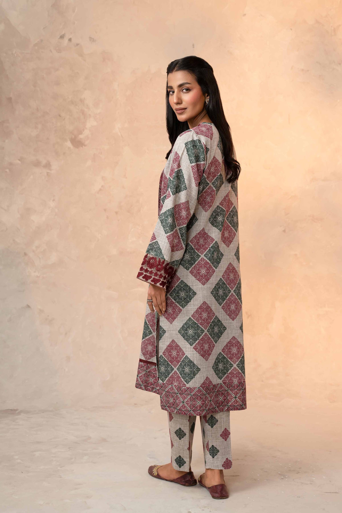 Nishat Linen - 2 Piece - Printed Embroidered Suit - 42303318