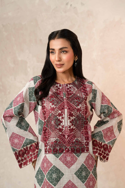 Nishat Linen - 2 Piece - Printed Embroidered Suit - 42303318