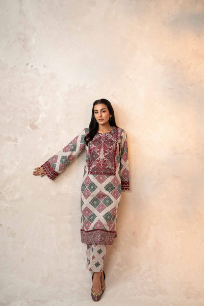 Nishat Linen - 2 Piece - Printed Embroidered Suit - 42303318