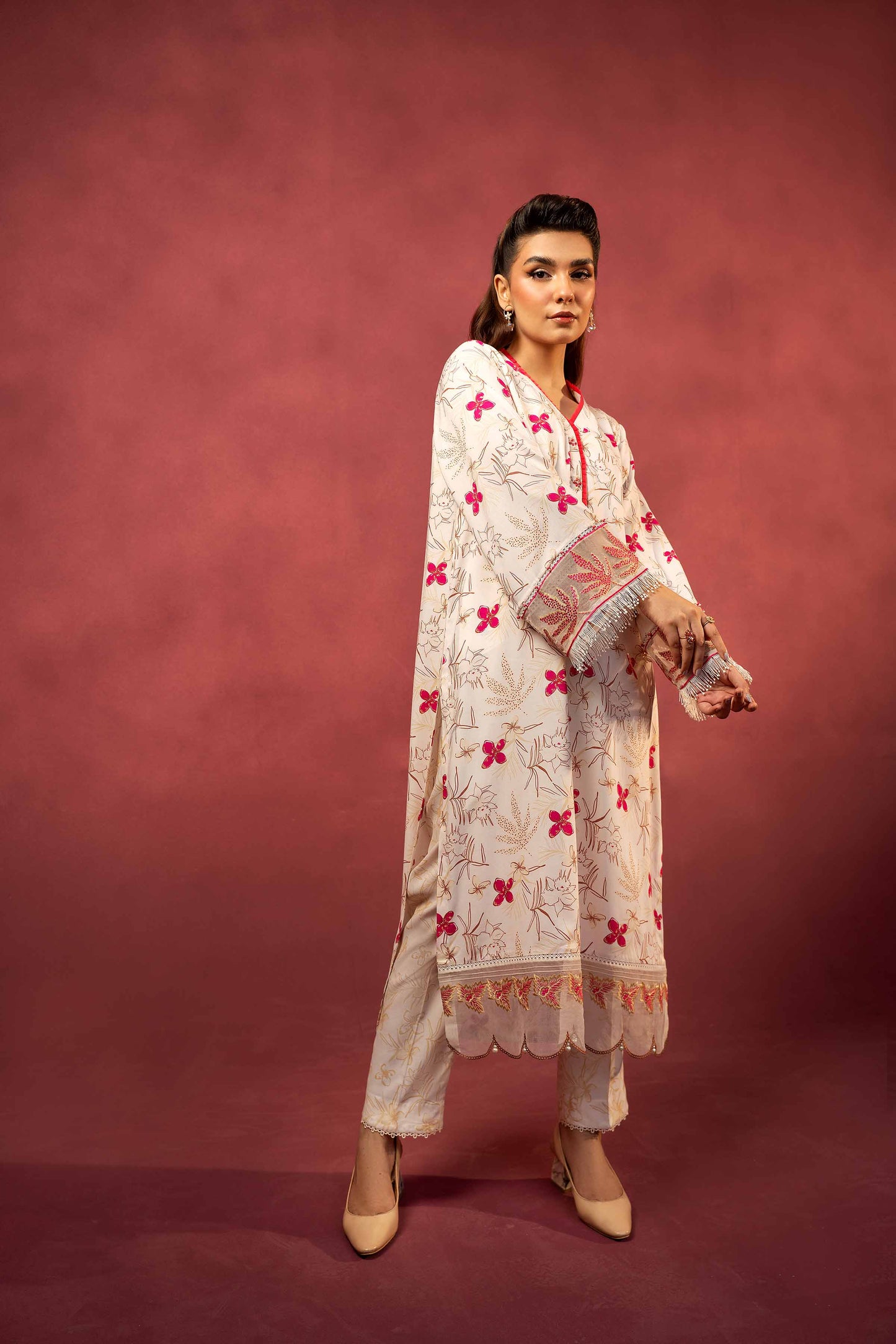 Nishat Linen - 2 Piece - Printed Embroidered Suit - 42303346