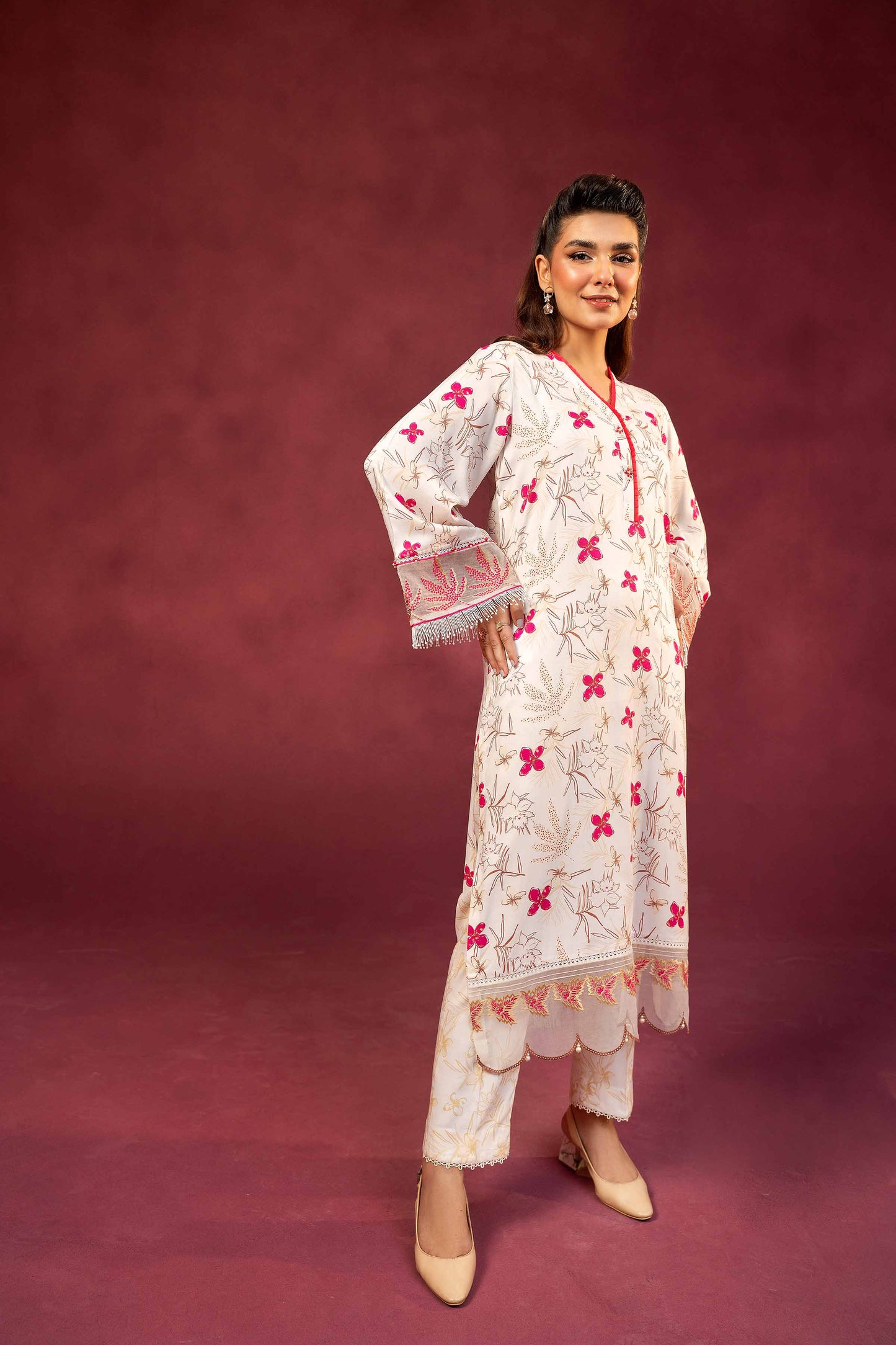 Nishat Linen - 2 Piece - Printed Embroidered Suit - 42303346