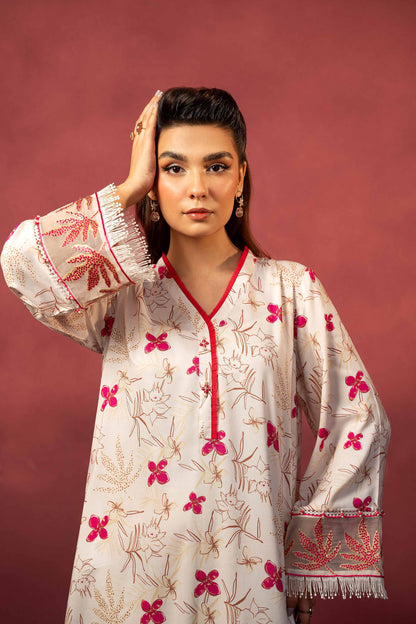 Nishat Linen - 2 Piece - Printed Embroidered Suit - 42303346