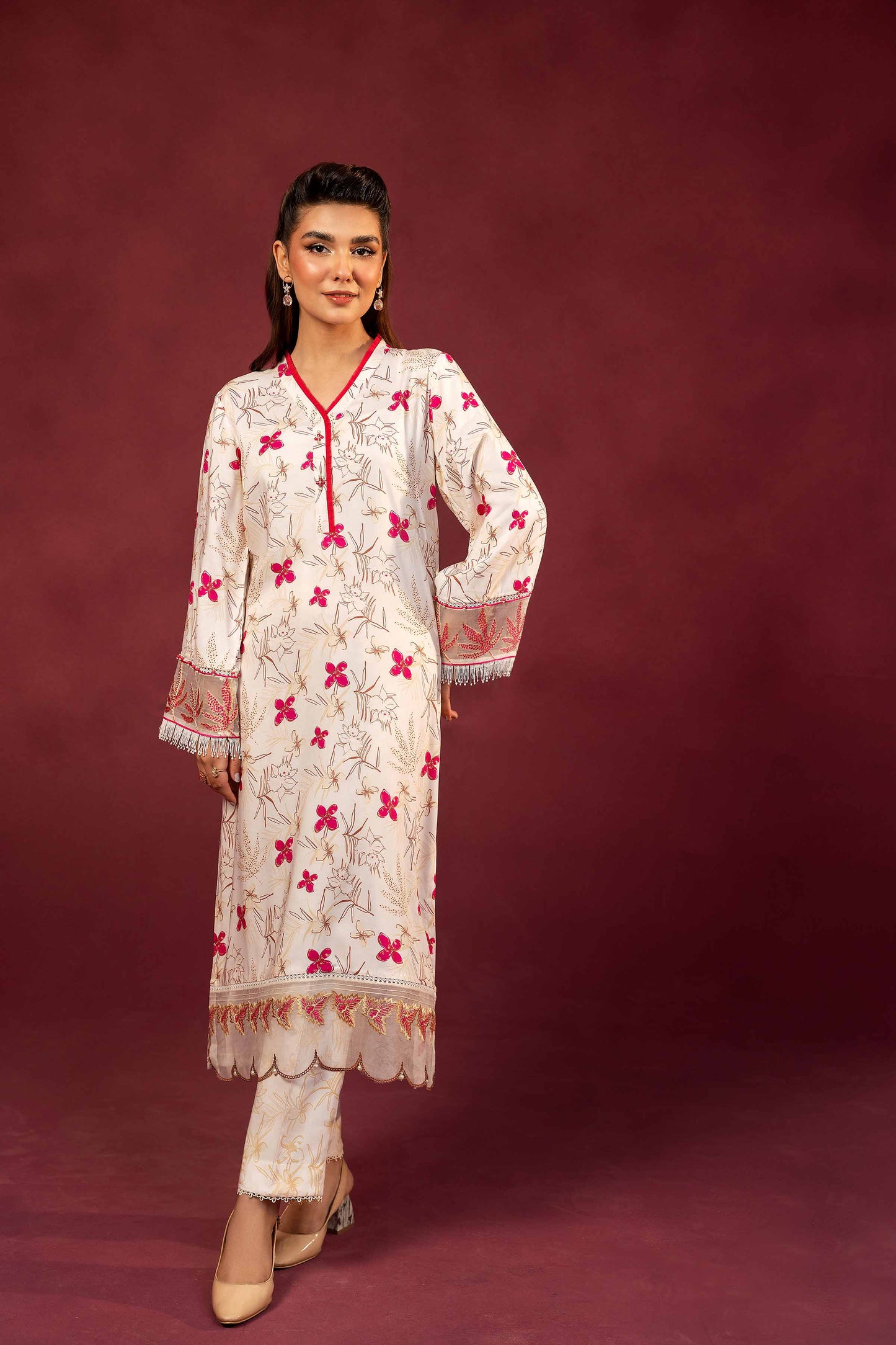 Nishat Linen - 2 Piece - Printed Embroidered Suit - 42303346