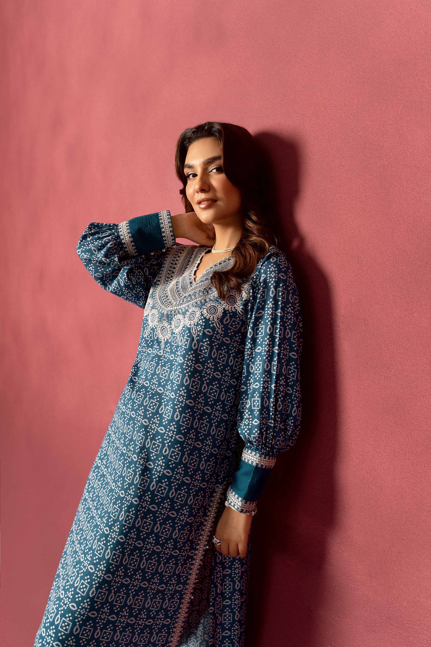 Nishat Linen - 2 Piece - Printed Embroidered Suit - 42303347