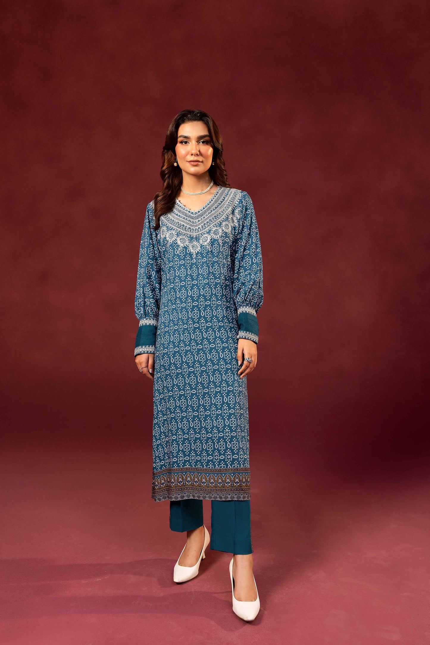 Nishat Linen - 2 Piece - Printed Embroidered Suit - 42303347