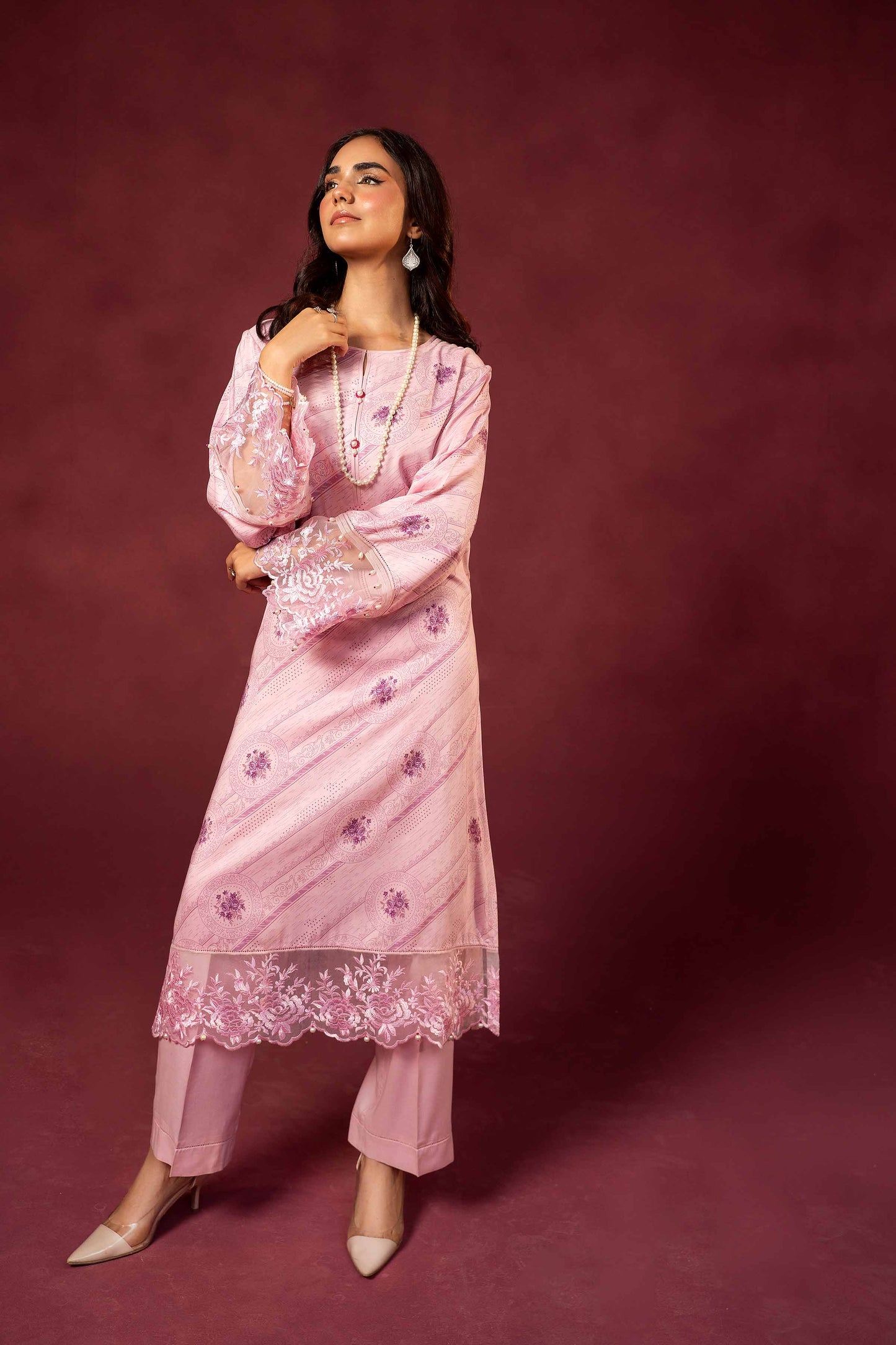 Nishat Linen - 2 Piece - Printed Embroidered Suit - 42303348