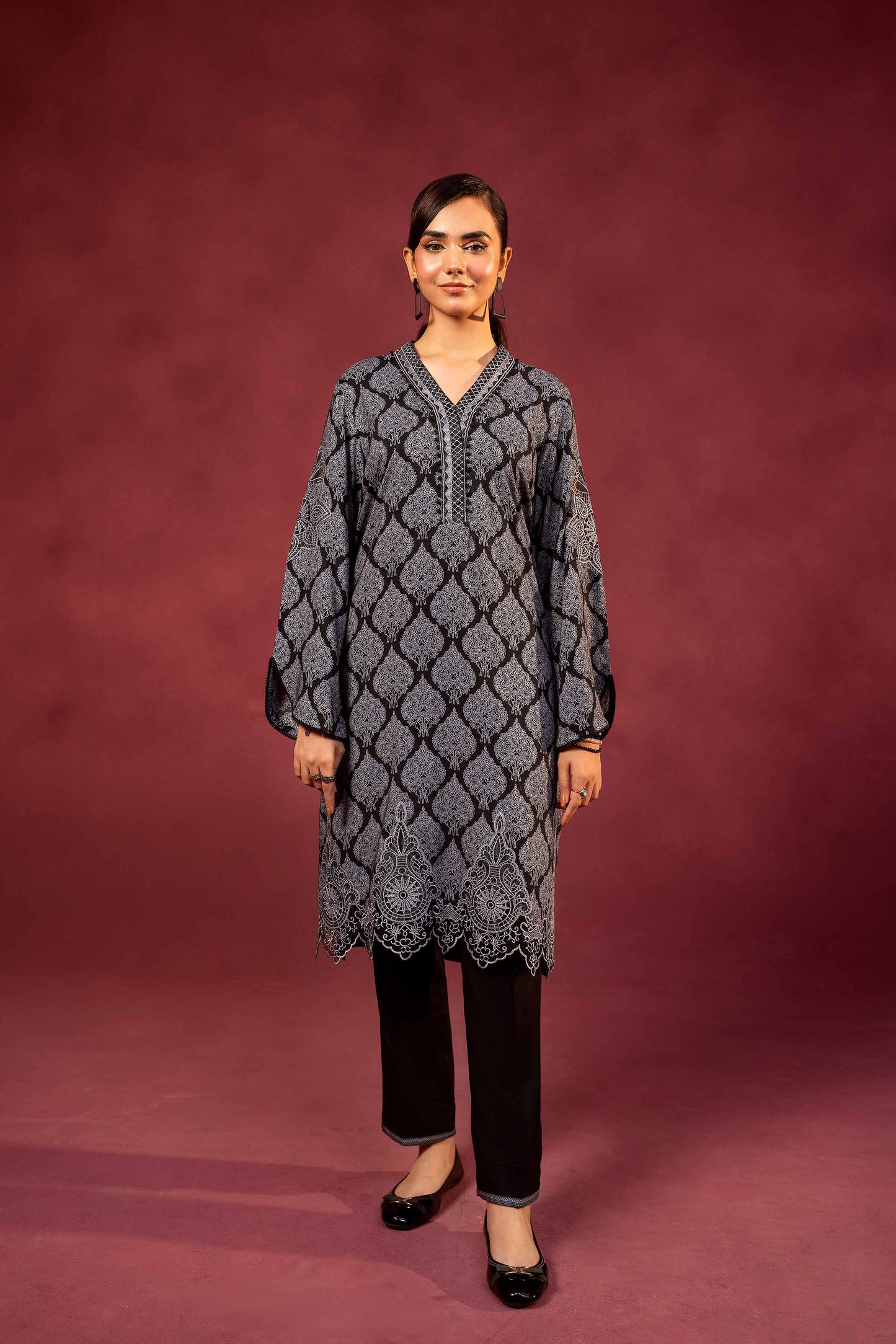 Nishat Linen - 2 Piece - Printed Embroidered Suit - 42303350