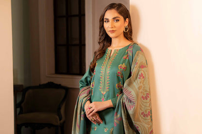 Nishat Linen - 3 Piece - Embroidered Suit - 42303376