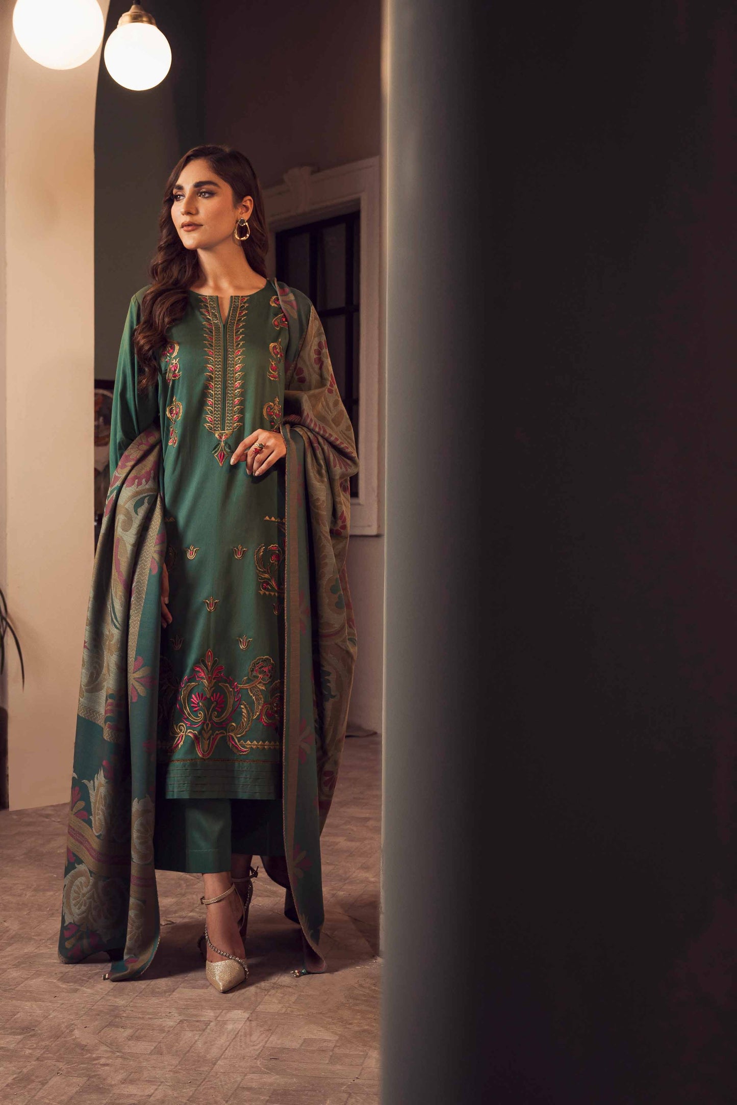 Nishat Linen - 3 Piece - Embroidered Suit - 42303376