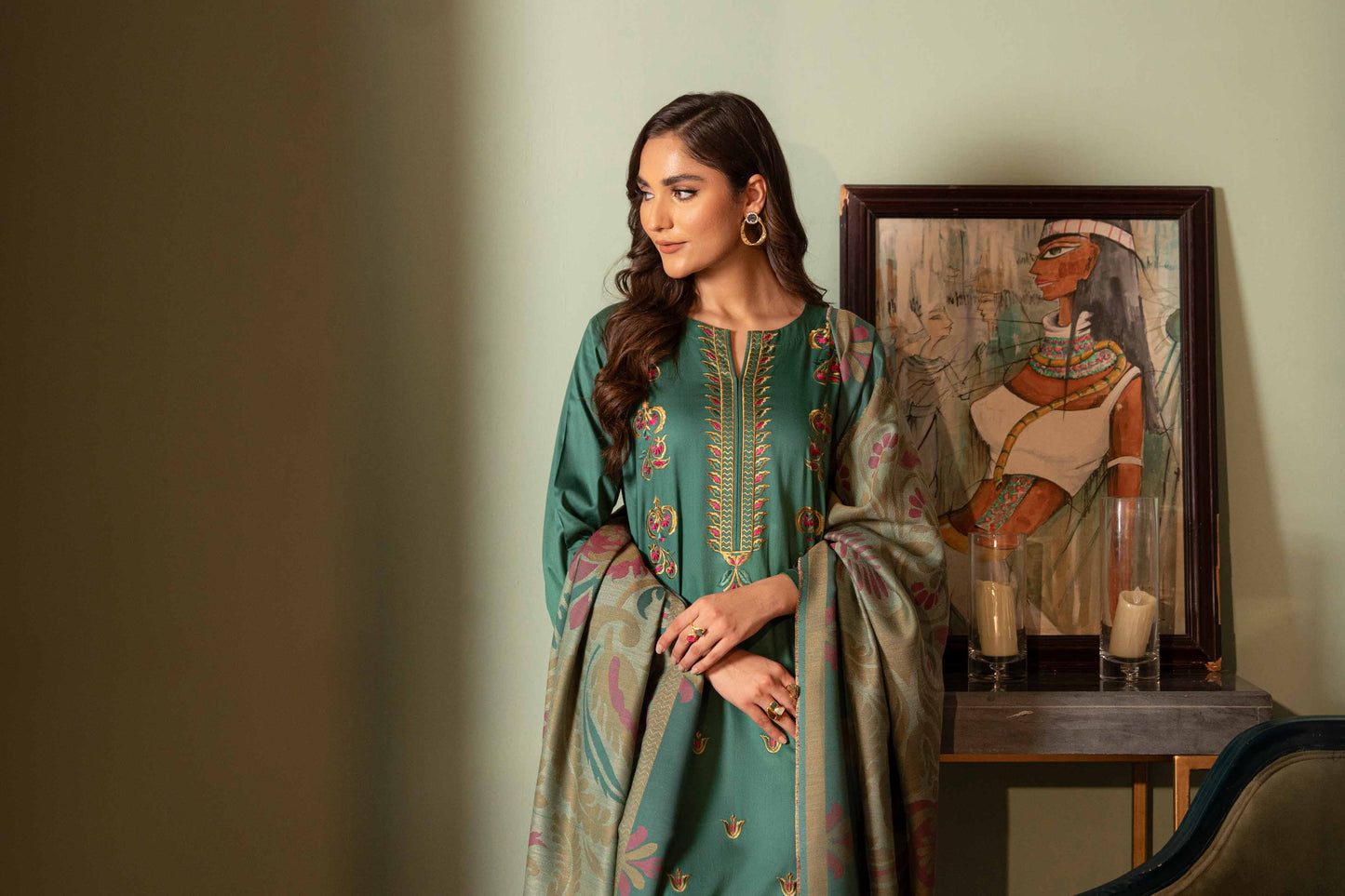 Nishat Linen - 3 Piece - Embroidered Suit - 42303376