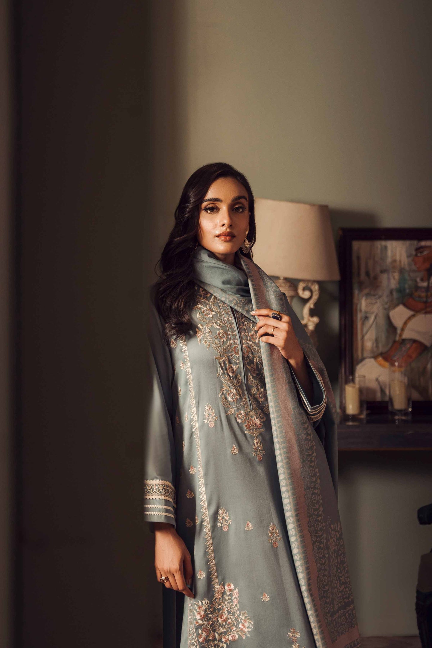 Nishat Linen - 3 Piece - Embroidered Suit - 42303377