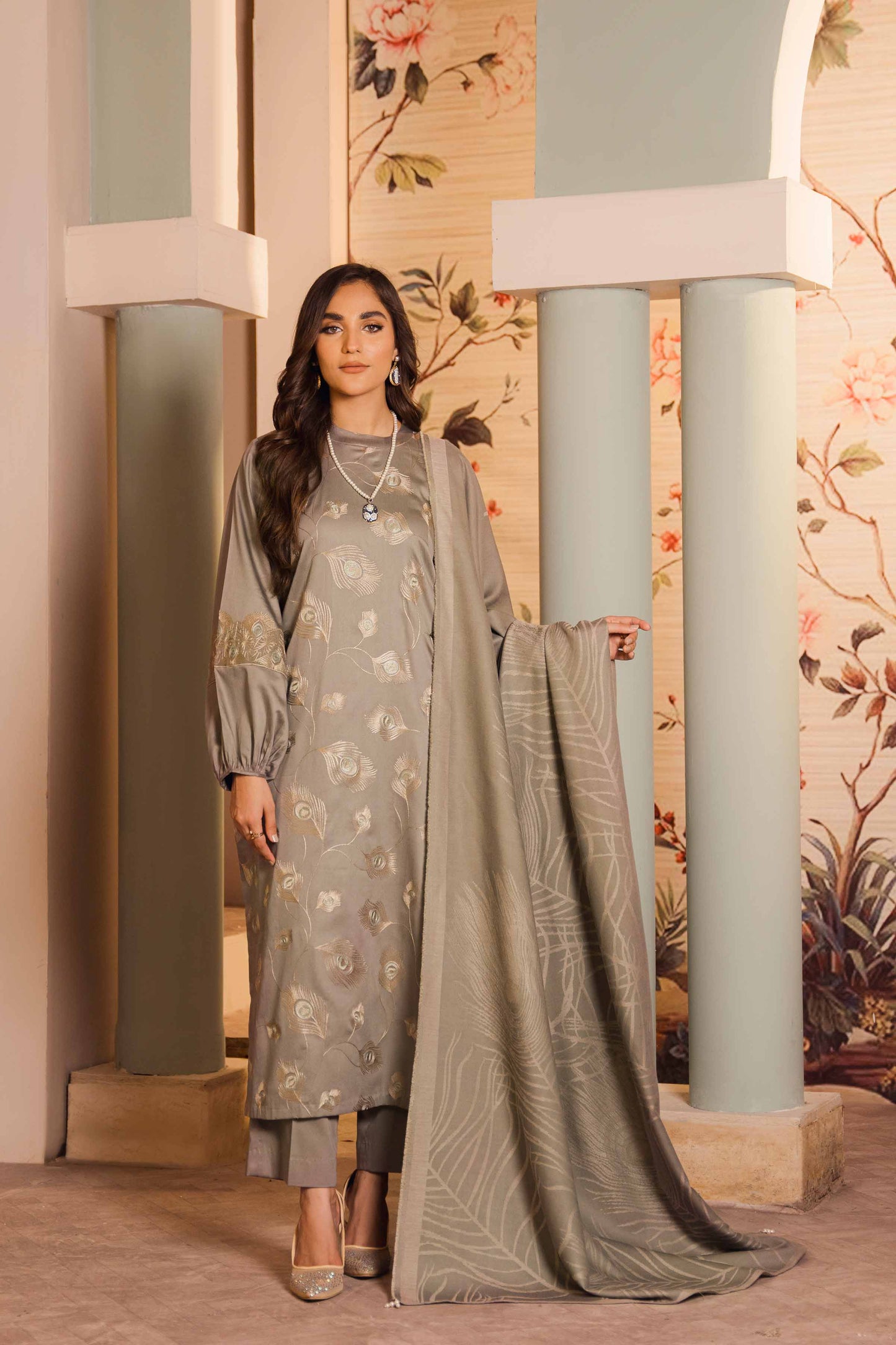 Nishat Linen - 3 Piece - Embroidered Suit - 42303378