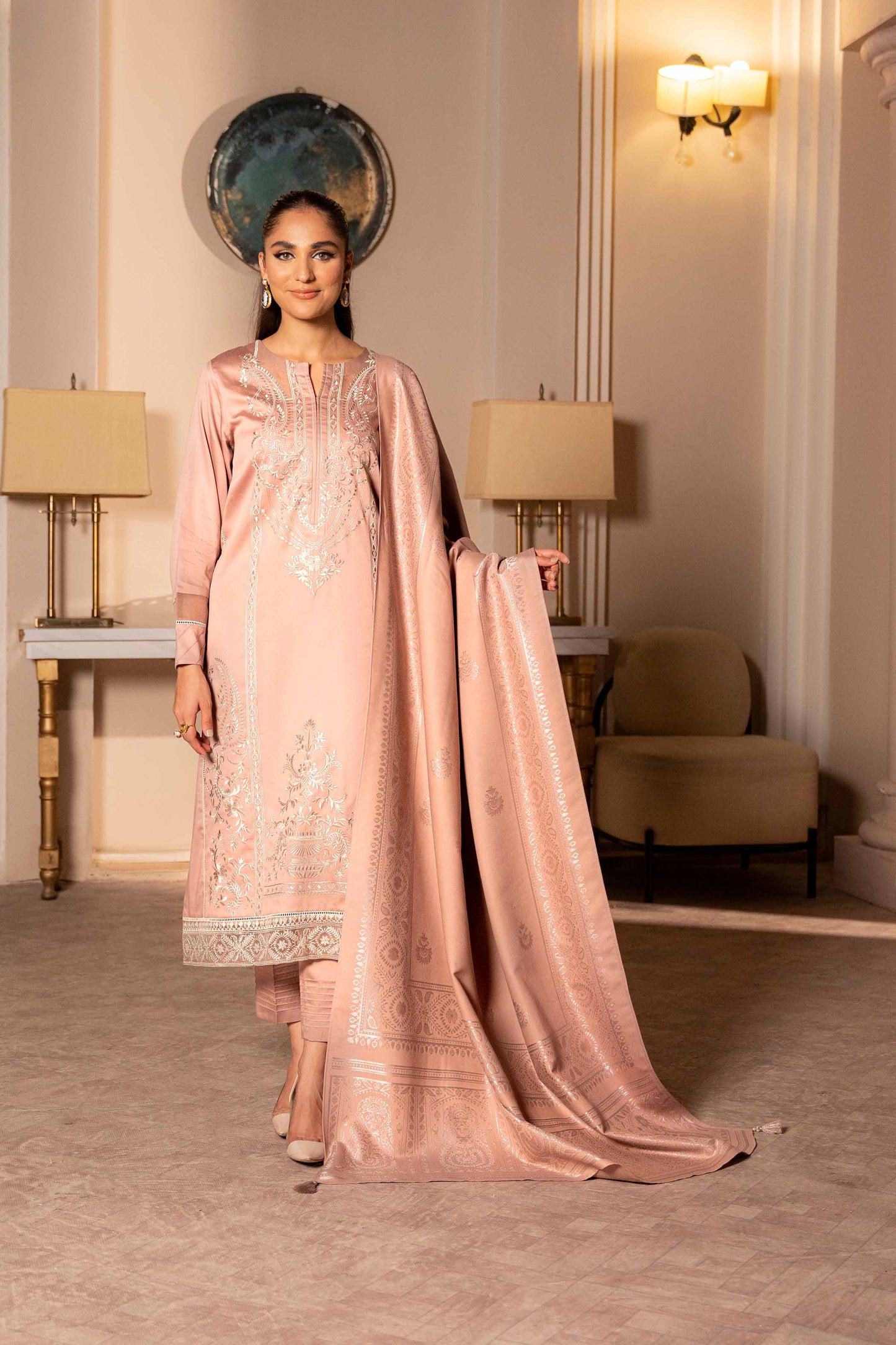 Nishat Linen - 3 Piece - Embroidered Suit - 42303381