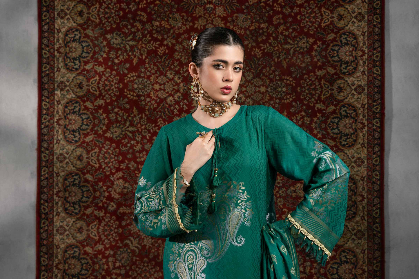 Nishat Linen - 3 Piece - Jacquard Suit - 42303387