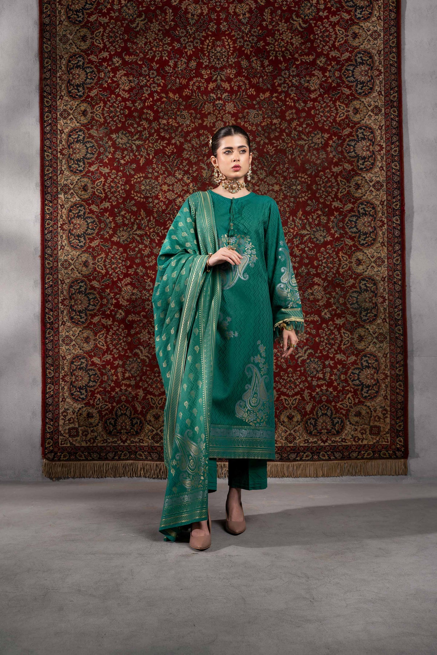 Nishat Linen - 3 Piece - Jacquard Suit - 42303387