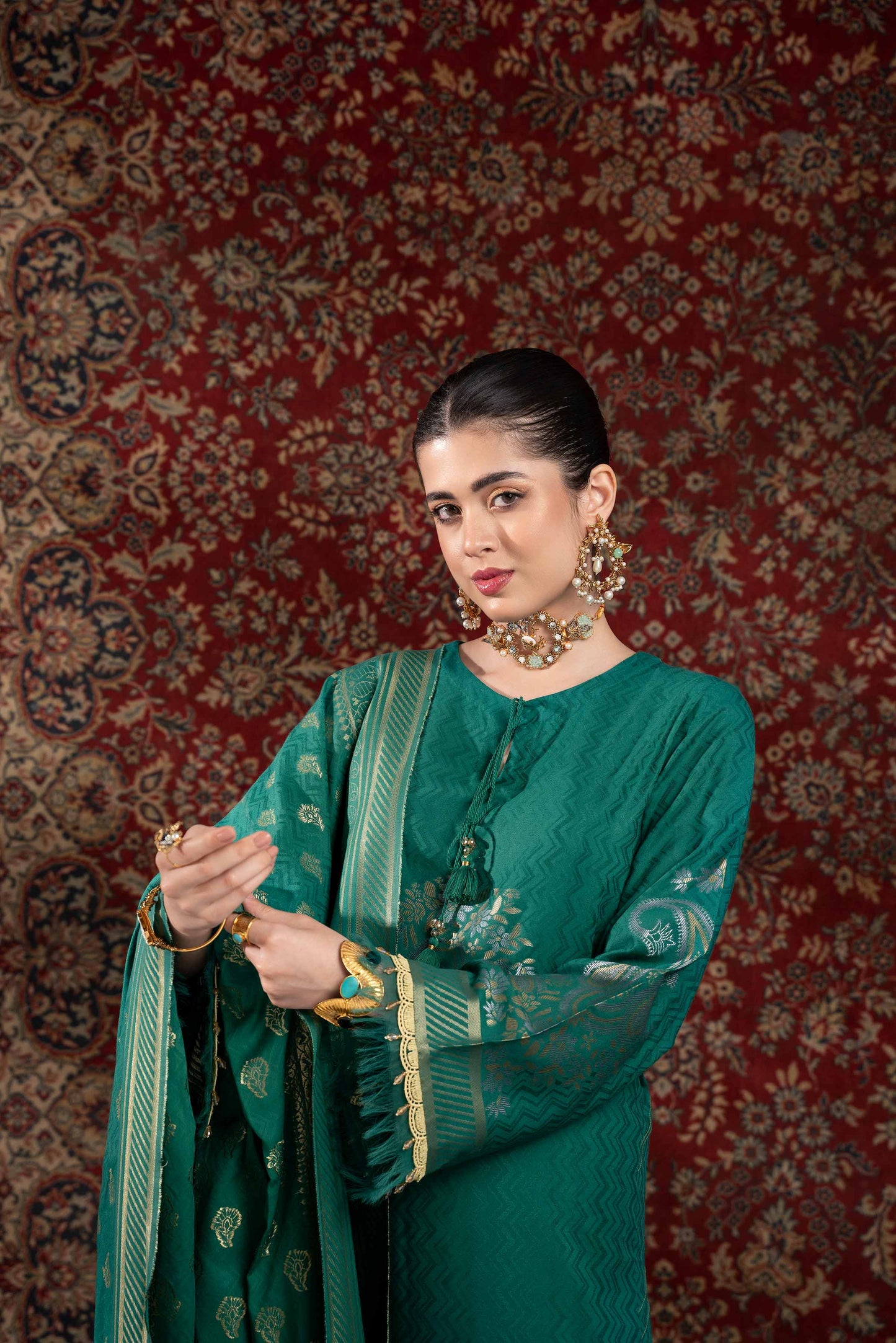 Nishat Linen - 3 Piece - Jacquard Suit - 42303387