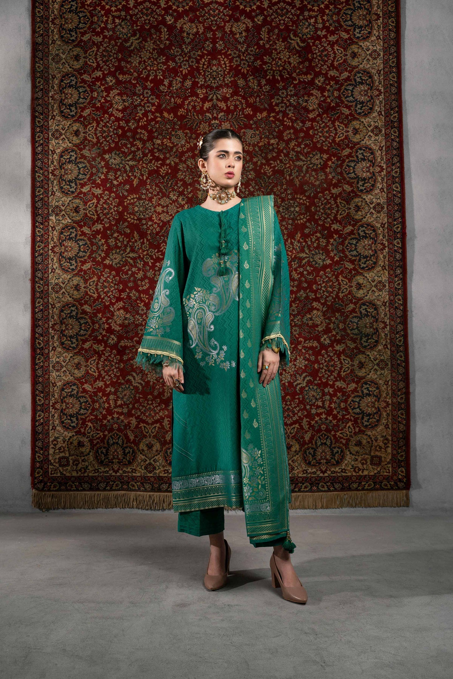 Nishat Linen - 3 Piece - Jacquard Suit - 42303387