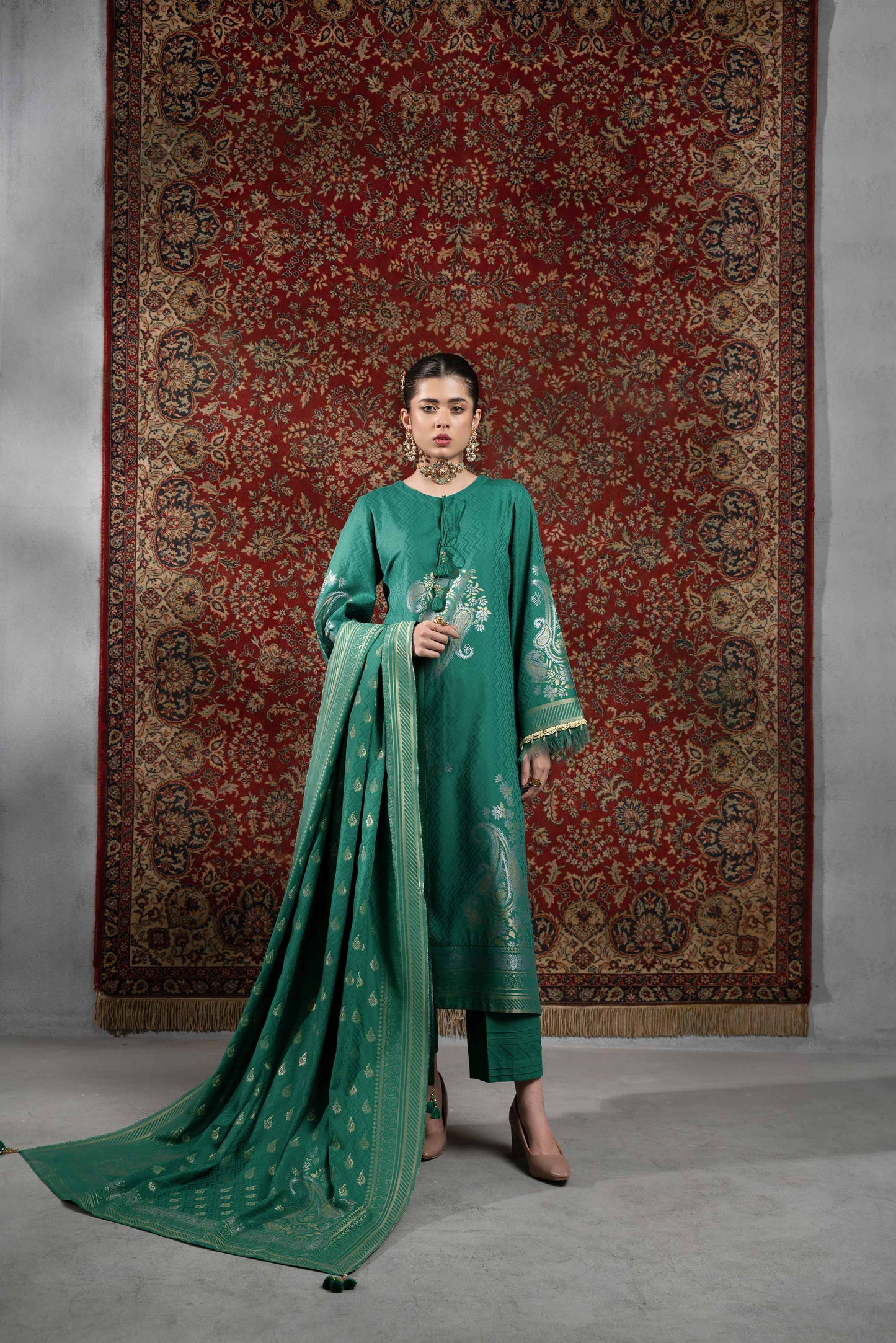 Nishat Linen - 3 Piece - Jacquard Suit - 42303387