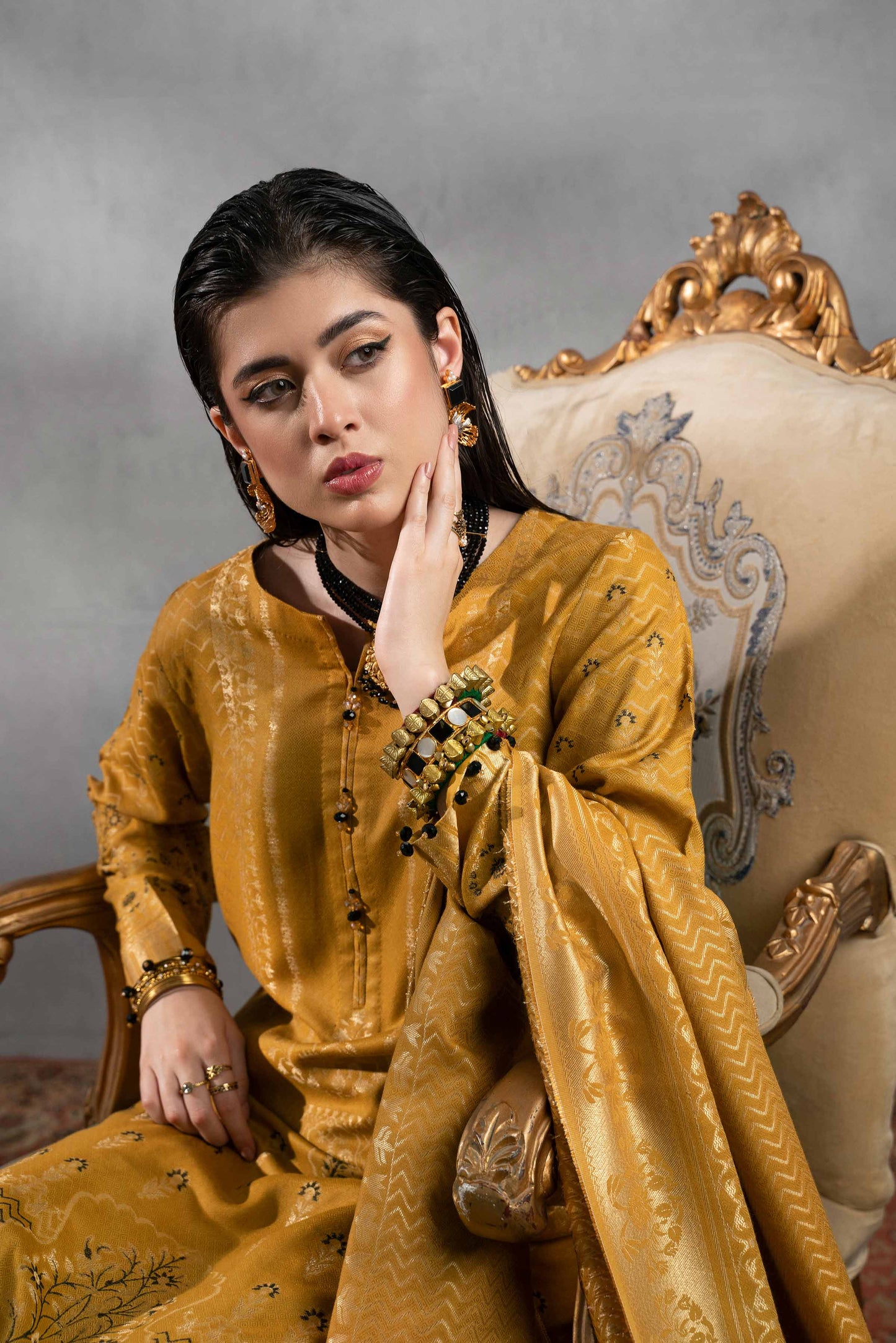 Nishat Linen - 3 Piece - Jacquard Suit - 42303388