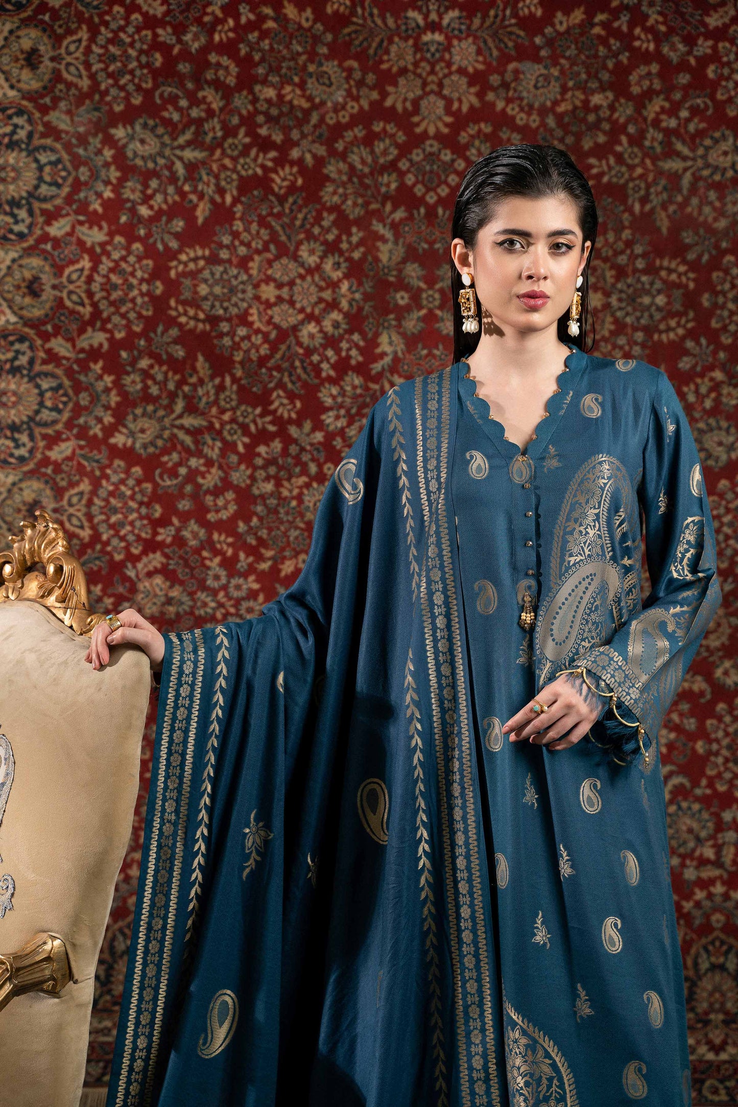 Nishat Linen - 3 Piece - Jacquard Suit - 42303391