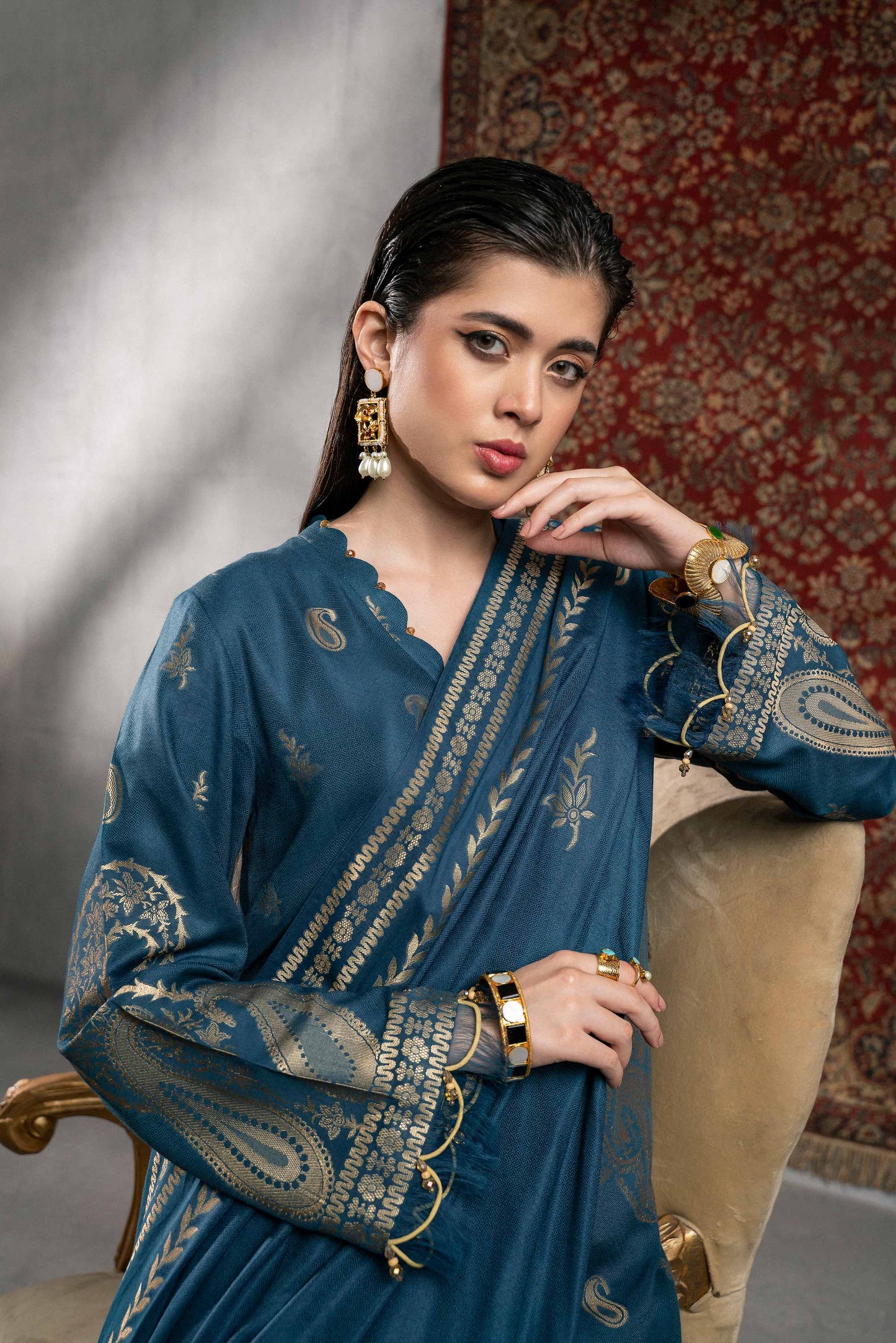 Nishat Linen - 3 Piece - Jacquard Suit - 42303391